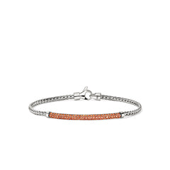 John Hardy Essentials Orange Sapphire 2.5mm Silver Bracelet