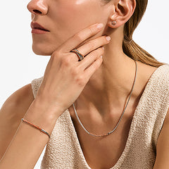 John Hardy Essentials Orange Sapphire 2.5mm Silver Bracelet