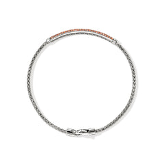 John Hardy Essentials Orange Sapphire 2.5mm Silver Bracelet