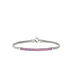 John Hardy Essentials Pink Sapphire 2.5mm Silver Bracelet