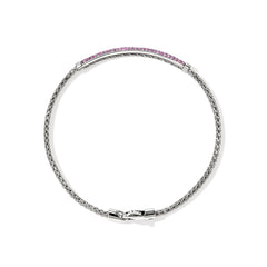 John Hardy Essentials Pink Sapphire 2.5mm Silver Bracelet