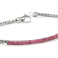 John Hardy Essentials Ruby 2.5mm Silver Bracelet