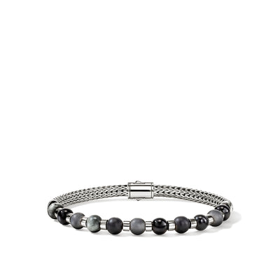 John Hardy Beaded Black Onyx Silver Chain Bracelet - John Hardy product