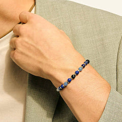 John Hardy Beaded Kyanite Silver Chain Bracelet