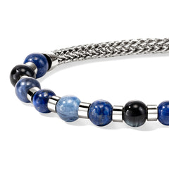 John Hardy Beaded Kyanite Silver Chain Bracelet