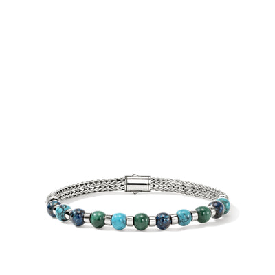John Hardy Beaded Chrysocolla Silver Chain Bracelet - John Hardy product