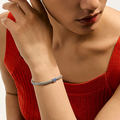 John Hardy Icon Silver 5mm Blue Sapphire Bracelet