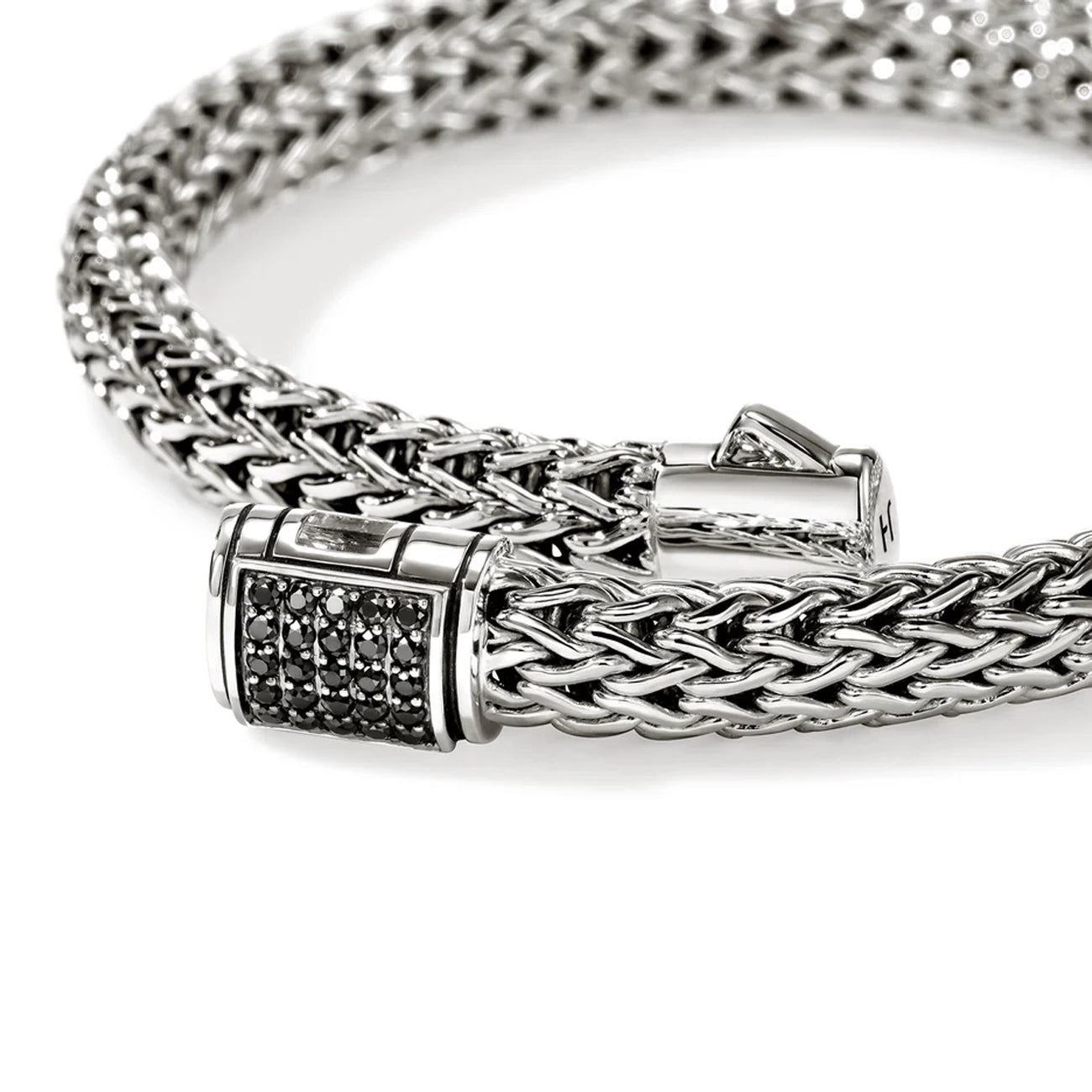 John Hardy Icon Silver 7.5mm Black Sapphire Bracelet