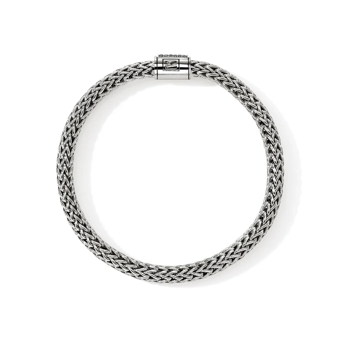 John Hardy Icon Silver 7.5mm Black Sapphire Bracelet