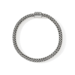 John Hardy Icon Silver 7.5mm Black Sapphire Bracelet