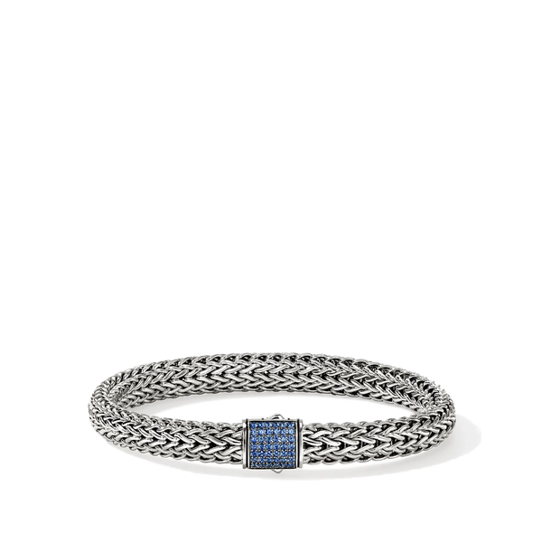 John Hardy Icon Silver 7.5mm Blue Sapphire Bracelet