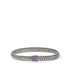 John Hardy Icon Amethyst 6.5mm Chain Bracelet