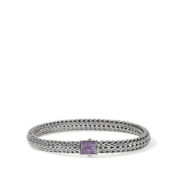 John Hardy Icon Amethyst 6.5mm Chain Bracelet