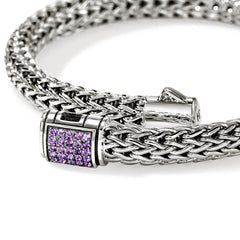 John Hardy Icon Amethyst 6.5mm Chain Bracelet