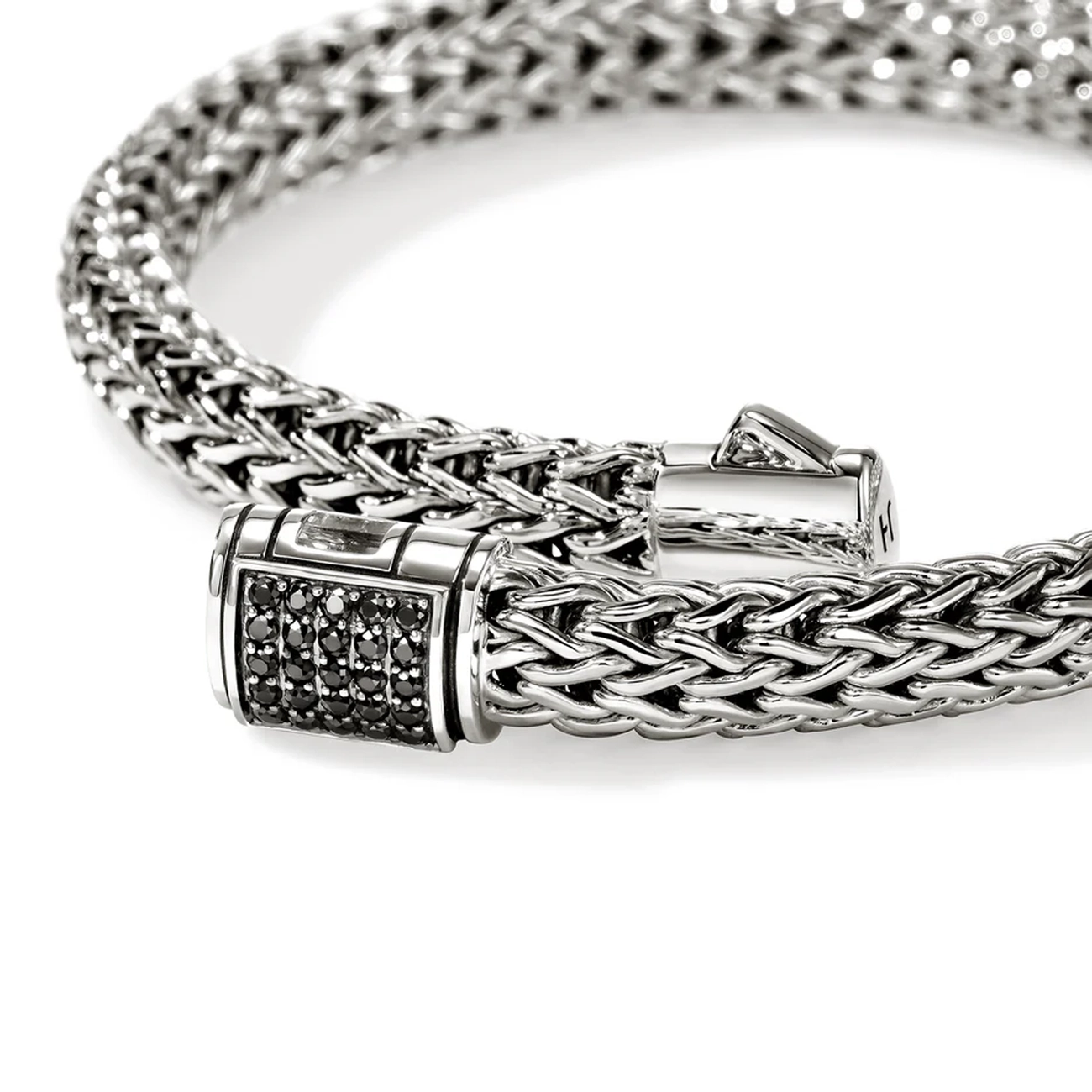 John Hardy Icon Silver 6.5mm Black Sapphire Bracelet