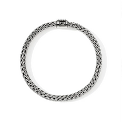John Hardy Icon Silver 6.5mm Black Sapphire Bracelet