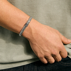 John Hardy Icon Silver 6.5mm Black Sapphire Bracelet