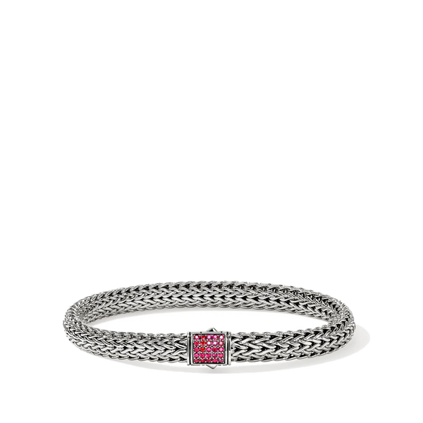 John Hardy Icon Ruby 6.5mm Chain Bracelet