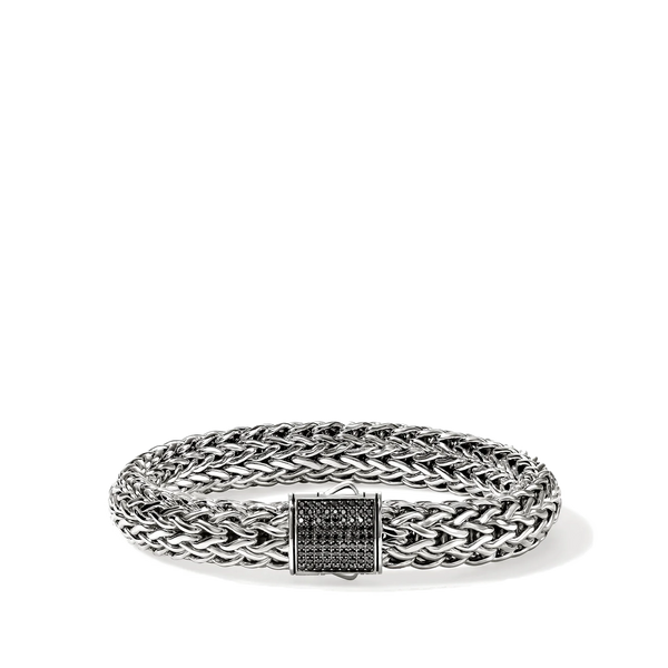 John Hardy Icon Silver 10.5mm Black Sapphire Bracelet