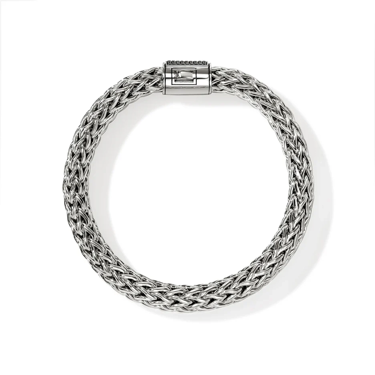 John Hardy Icon Silver 10.5mm Black Sapphire Bracelet