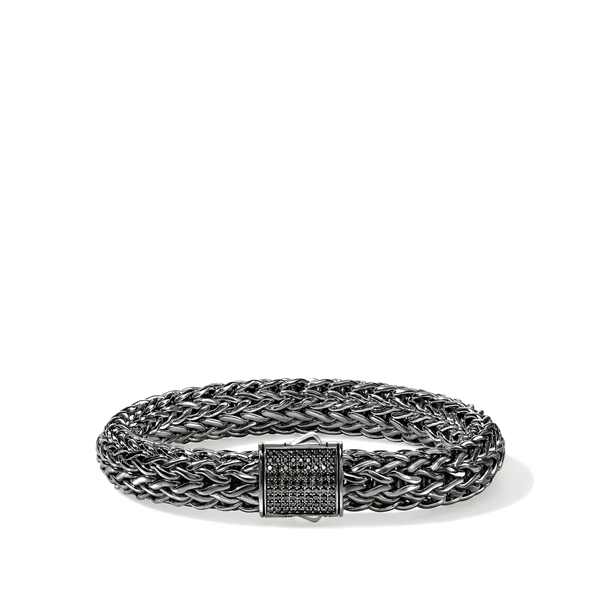 John Hardy Icon Dark Silver 10.5mm Black Sapphire Bracelet