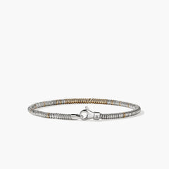 John Hardy Heishi 2.5mm Silver and Gold Bracelet