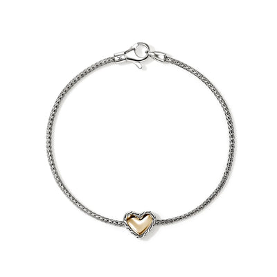 John Hardy Essential Silver and Gold Heart 1.8mm Bracelet - John Hardy product
