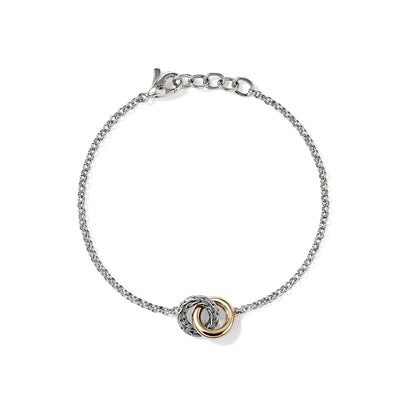 John Hardy Essential Silver and Gold Chain Link 2mm Bracelet - John Hardy product