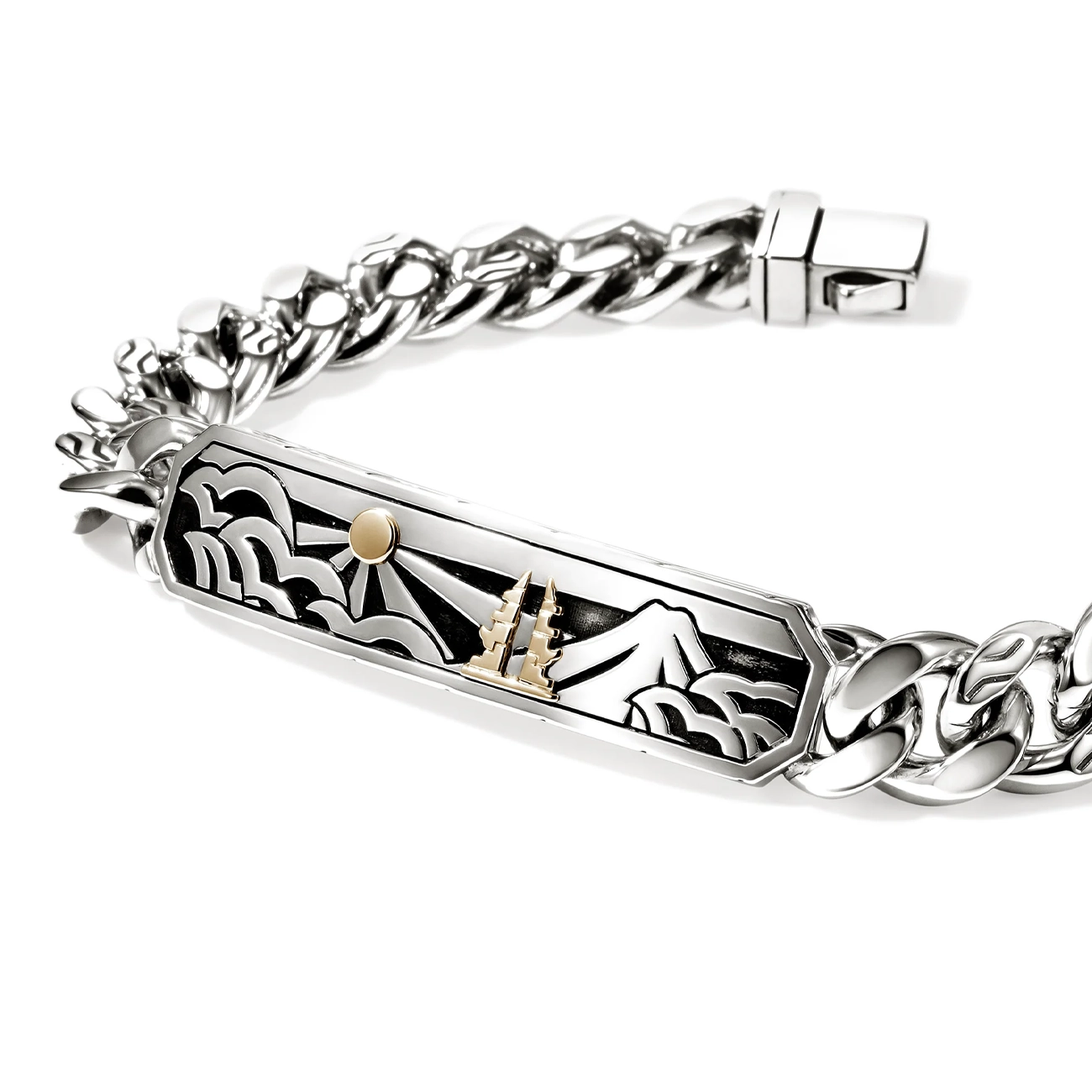 John Hardy Legends Silver and Gold ID Bracelet