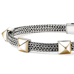 John Hardy Icon Stud Silver and Gold 6mm Bracelet