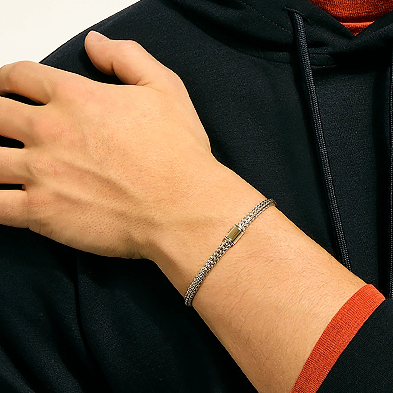 John Hardy Icon Silver and Gold 5mm Bracelet