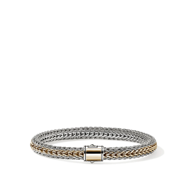 John Hardy Icon Silver and Gold Reversible 6.5mm Bracelet