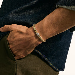 John Hardy Icon Reversible Silver and Gold Diamond 6.5mm Bracelet