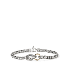 John Hardy Naga Silver and Gold Blue Sapphire 3.5mm Bracelet