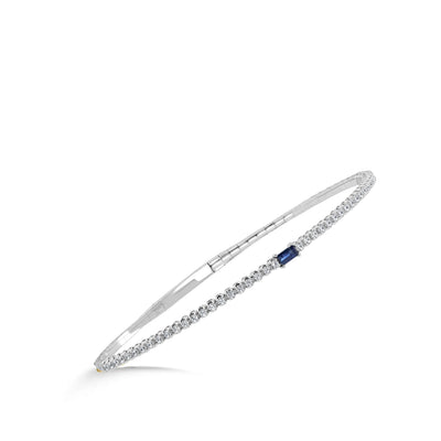 Blue Sapphire and Diamond Flexible Bangle - J.R.DUNN product