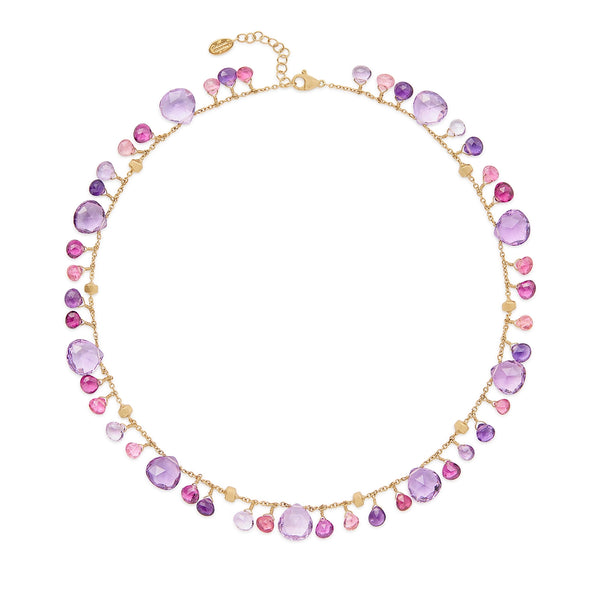 Marco Bicego Paradise Amethyst and Pink Tourmaline Necklace