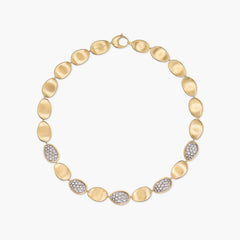 Marco Bicego Lunaria Alta Diamond Pavé Oval Necklace