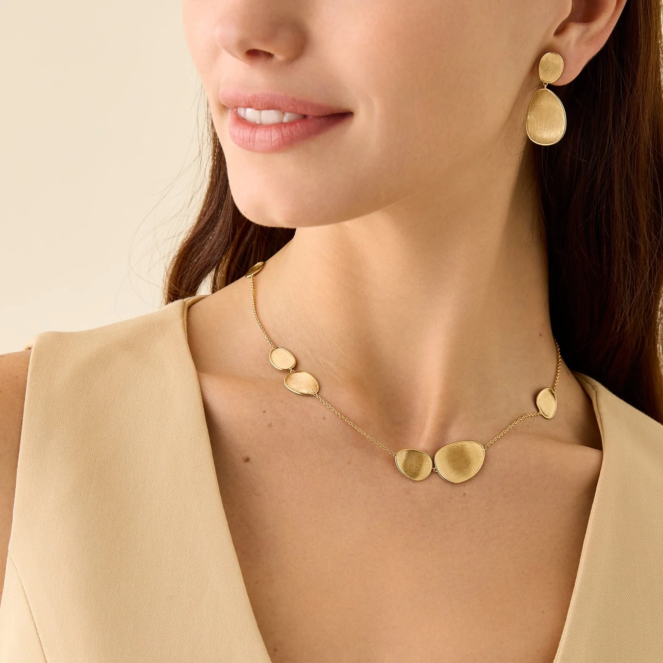 Marco Bicego Lunaria Small Petal Station Necklace