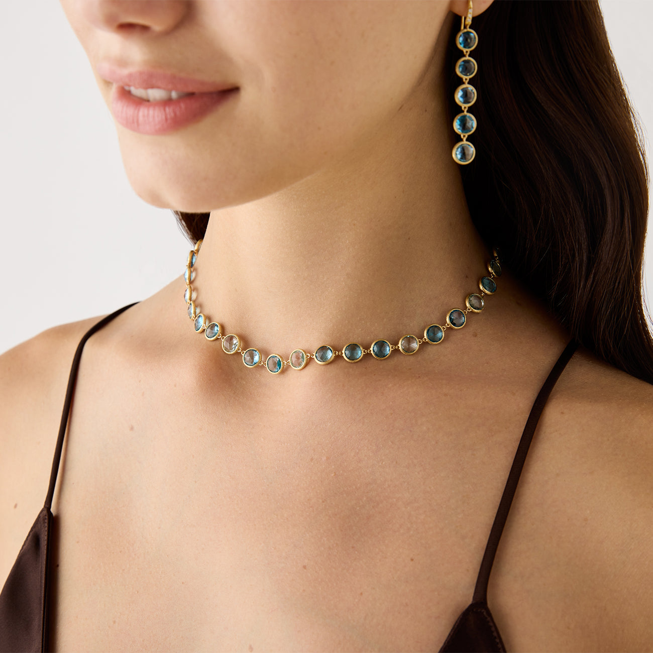 Marco Bicego Jaipur Color Blue Topaz Necklace
