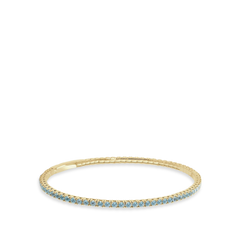Blue Topaz Flexible Eternity Bangle