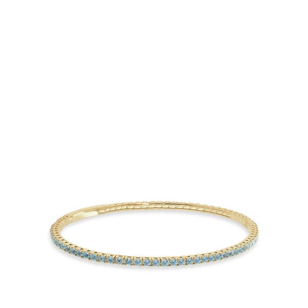 Blue Topaz Flexible Eternity Bangle
