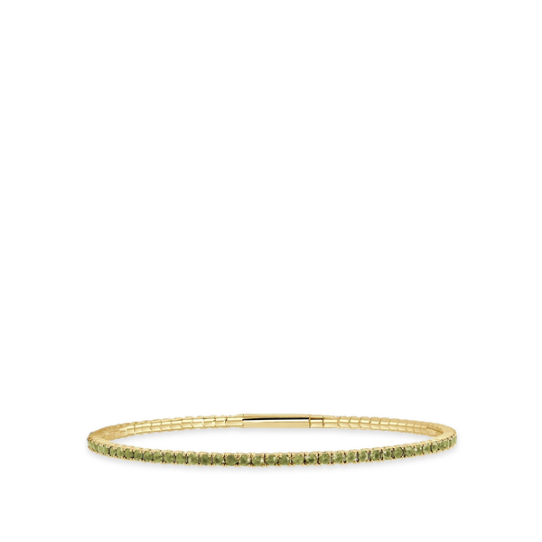 Peridot Flexible Eternity Bangle