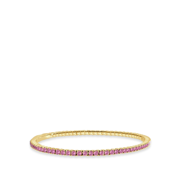 Pink Tourmaline Flexible Eternity Bangle