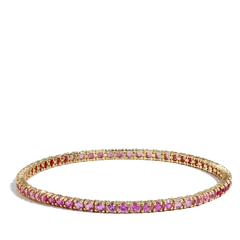 Private Label Pink Sapphire Ombre Tennis Bracelet