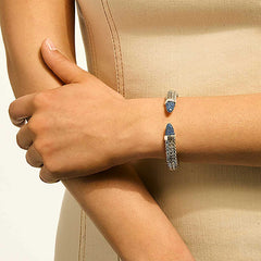 John Hardy Spear 50 Blue Sapphire 8.9mm Flex Cuff