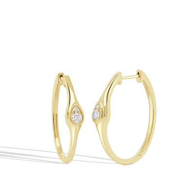 Diamond Snake Hoop Earrings - J.R.DUNN product