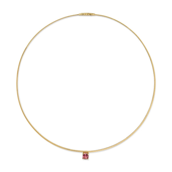 Marco Bicego Masai Pink Tourmaline Cushion Necklace