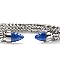 John Hardy Men's Spear 50 Lapis Lazuli 8.9mm Flex Cuff