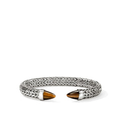 John Hardy Men's Spear 50 Tiger Eye 8.9mm Flex Cuff