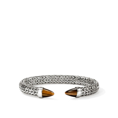 John Hardy Men's Spear 50 Tiger Eye 8.9mm Flex Cuff - John Hardy product